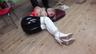 free adult video 33 Busty blonde balltied in her sexy white boots for relentless bound orgasms on fetish porn big tit milf gif-5
