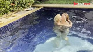 [GetFreeDays.com] Pussy licking near the pool, hot brunette and blonde MILF steamy session and orgasm Porn Clip March 2023-0