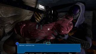 3D The cute girl couldnt resist and jerked off the mutants monstrous cock with her feet-2