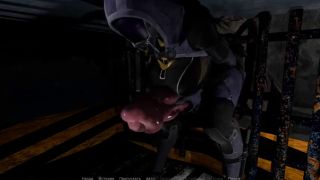 3D The cute girl couldnt resist and jerked off the mutants monstrous cock with her feet-3