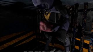 3D The cute girl couldnt resist and jerked off the mutants monstrous cock with her feet-9