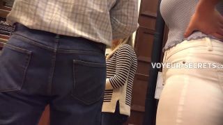 Just the right amount of chubbiness in white pants Voyeur!-0