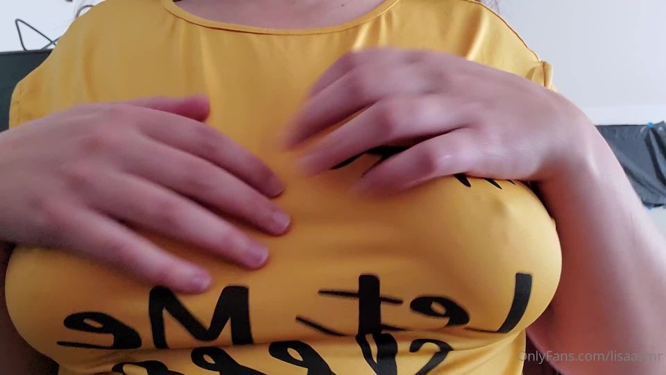 Lisa ASMR Lisaasmr - braless yellow shirt scratching rubbing 17-11-2020