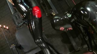 Latex Domina Trains her Rubber Gimp bdsm -9