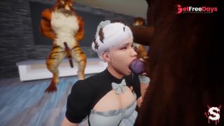 [GetFreeDays.com] Sexy busty maid gives deepthroat blowjob to all the furries that visit her part 1 Porn Film June 2023-3