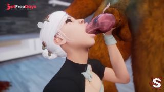 [GetFreeDays.com] Sexy busty maid gives deepthroat blowjob to all the furries that visit her part 1 Porn Film June 2023-5