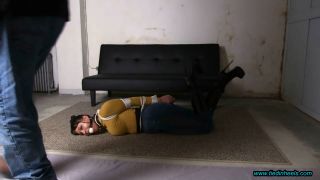 Calisa Bliss Roped Up in Knee Boots in the Basement Dunge...-8