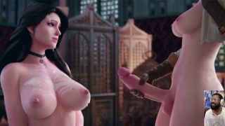 Facial Big Breast Yennefer Gets Sprayed All Over With Futa Cum-3