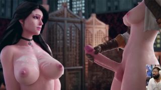 Facial Big Breast Yennefer Gets Sprayed All Over With Futa Cum-7