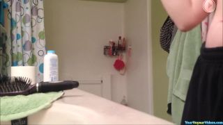 Small boobies teen in  bathroom-8