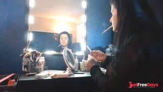 [GetFreeDays.com] Dangling Long Virginia Slims 120 Cigarette Doing Makeup Smoking Hands Free Porn Video December 2022-3