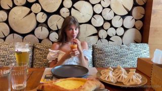 Anna Ralphs - Amateur Blowjob in Restaurant From Beauty Girl HD-1