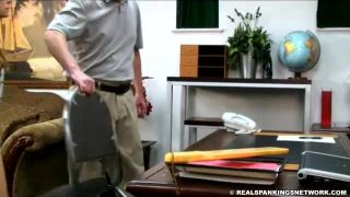 Stevie is Paddled by the  Principal-8