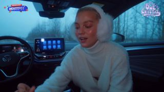 Owl Crystal - Slutty schoolgirl sucks stranger in car 1080P - Schoolgirl-2