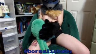 Borealisbaby - Solo Pegging a Soft Octopus Plushie Hole with Tentacle Strap On-1