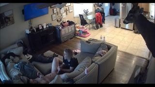 Living Room Handjob MILF Wife Ip Cam Hack Voyeur!-9