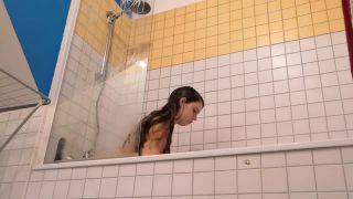 Nice hairy teen shaving armpits in the shower. hidden cam-3