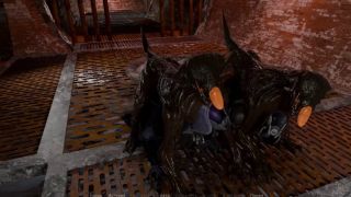 Anime double anal penetration in two tight asses by two zombie monster cocks-2