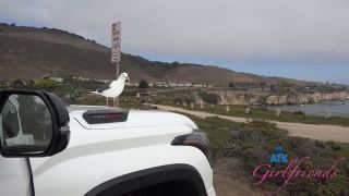 Blonde Outdoors Date on Central Cali Beach UltraHD 4K Scene-9