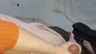 Fast Handjob pov kissing, best sexy kissing kiss from porn hub, wife does handjob kissing-0