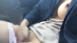 11692 Asian teen girl masturbating in the car.-0