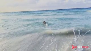 [GetFreeDays.com] Monika Foxxx in bikini and naked walks on beach and swims in ocean in public Sex Clip April 2023-2