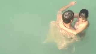 Spying two teenagers fuck in the water Voyeur!-2