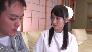 Naughty Asian blowjob by hot nurse Chie Aoi-9