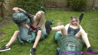 Inflatable Popping Chain Smoking With Chloe Toy And Rebecca Leah - WomenWhoSmoke.-1
