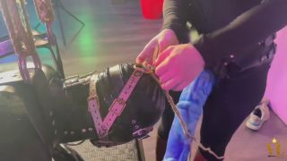 Suspended in rope for a good fisting -  chastity-5