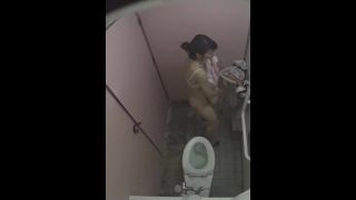  2 Camera Beautiful woman changing nipples in the sea toilet, voyeur on voyeur-9