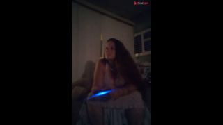 Thick white girl gets horny while playing video games and her panties get wet-2