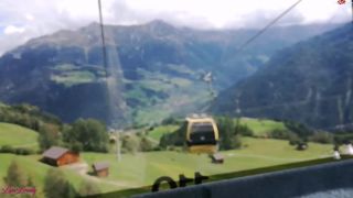 Mydirtyhobby presents LisaLovely – Schneller Blowjob in der Seilbahn – Riesen Ladung Sperma im Mund – Quick Blowjob in the Cable Car – Giant Sperm Load-1