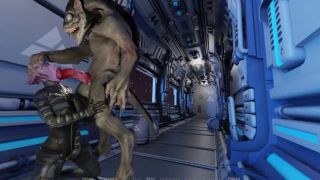 Resident Evil mutant movement inside the holes of a virgin girl Lara Croft-3