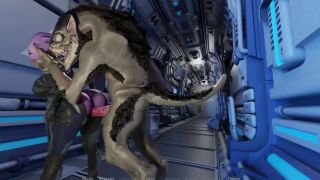 Resident Evil mutant movement inside the holes of a virgin girl Lara Croft-6