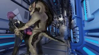 Resident Evil mutant movement inside the holes of a virgin girl Lara Croft-8