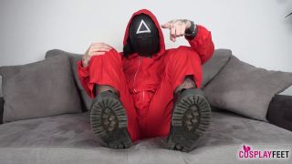 Tokyo - Tattooed With Big Tits Puts on a Mask and Gets Into Character for a Daring Tease - Foot Fetish-1