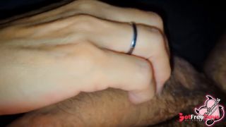 Cougar gives a slow jerk session to a gorgeous cock.-3
