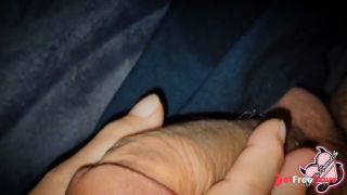 Cougar gives a slow jerk session to a gorgeous cock.-5