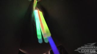 Phat Ass Teen Sabrina Kinky Glowstick Stretch Gape And  Masturbate-6