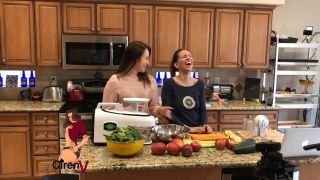 Two Girls Juicing Mangos Naked Blowjob!-1