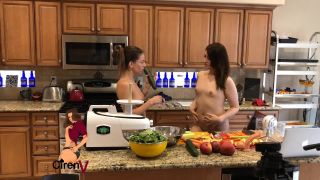 Two Girls Juicing Mangos Naked Blowjob!-6