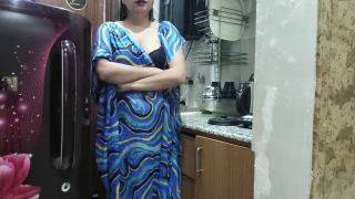 Stepmom Indian stepmom watches and enters her stepson's Kitchen to fuck him.-1