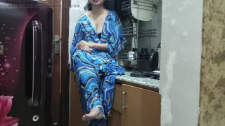 Stepmom Indian stepmom watches and enters her stepson's Kitchen to fuck him.-5