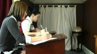 Claire Spanked For Copying Kailee's Work-6