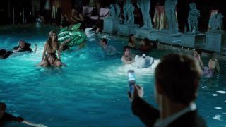 Simona Fusco & Rachelle Lefevre Hot Night Pool Boys 2023-8