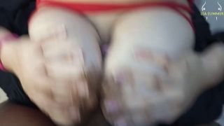POV I suck and masturbate my boss's cock with my tits and let him break my ass and leave it wide open-3