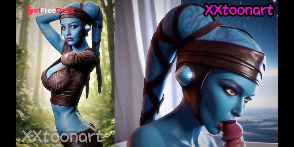 Star Wars Aayla satisfies your sexual desires on the spaceship and lets you cum inside