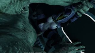 Creampie Huge mutant monster with a monstrously large dick has fun with a girl in a nightclub toilet-5