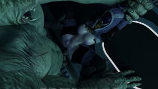 Creampie Huge mutant monster with a monstrously large dick has fun with a girl in a nightclub toilet-6
